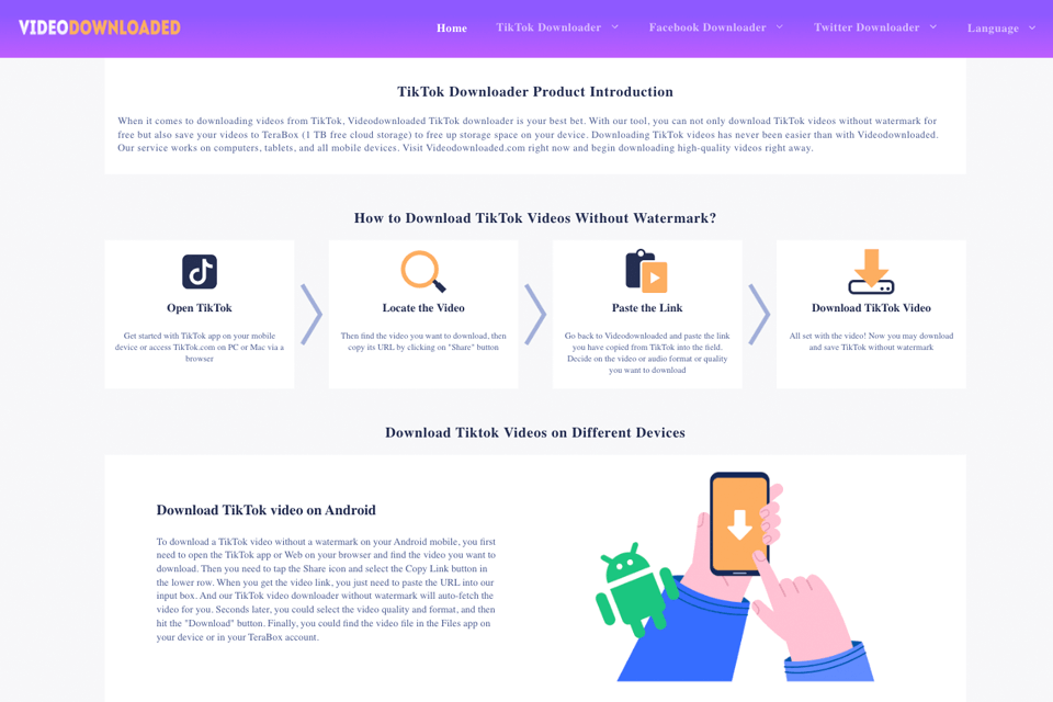 videodownloaded interface