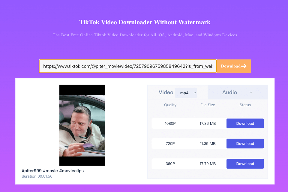 videodownloaded tiktok video downloading process