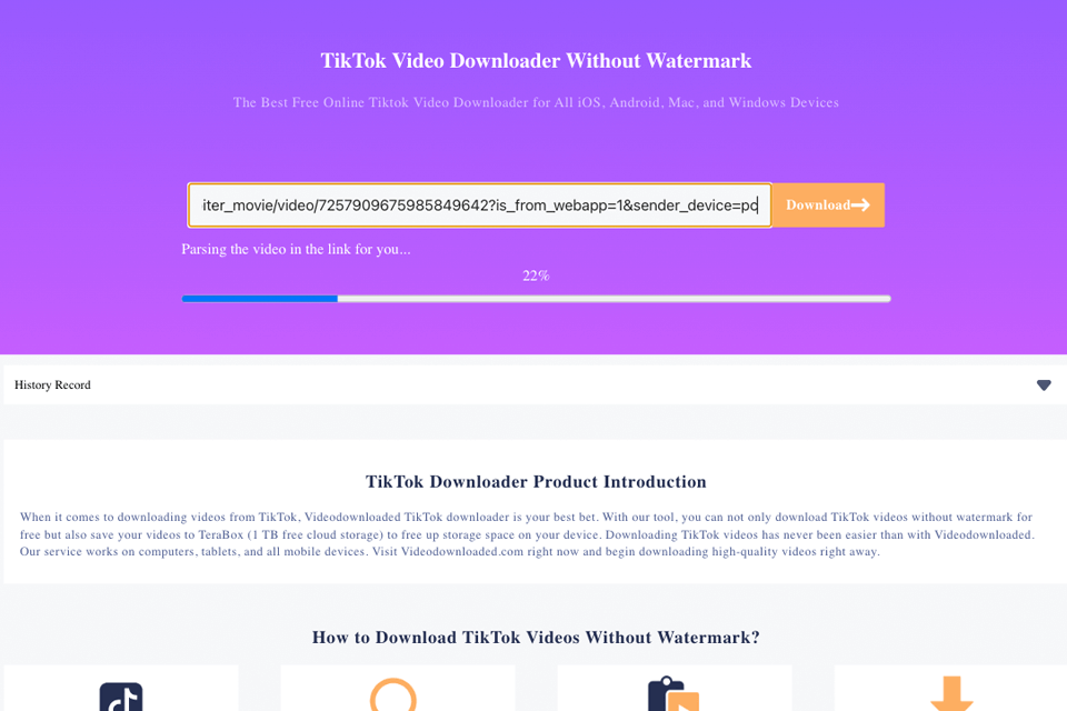 videodownloaded tiktok video downloading