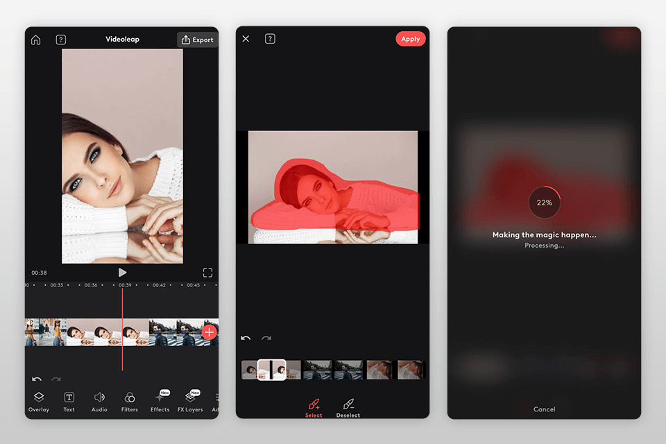 videoleap video object removal tool
