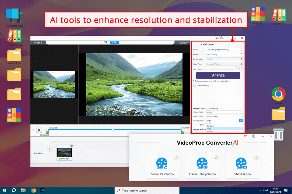 videoproc converter interface