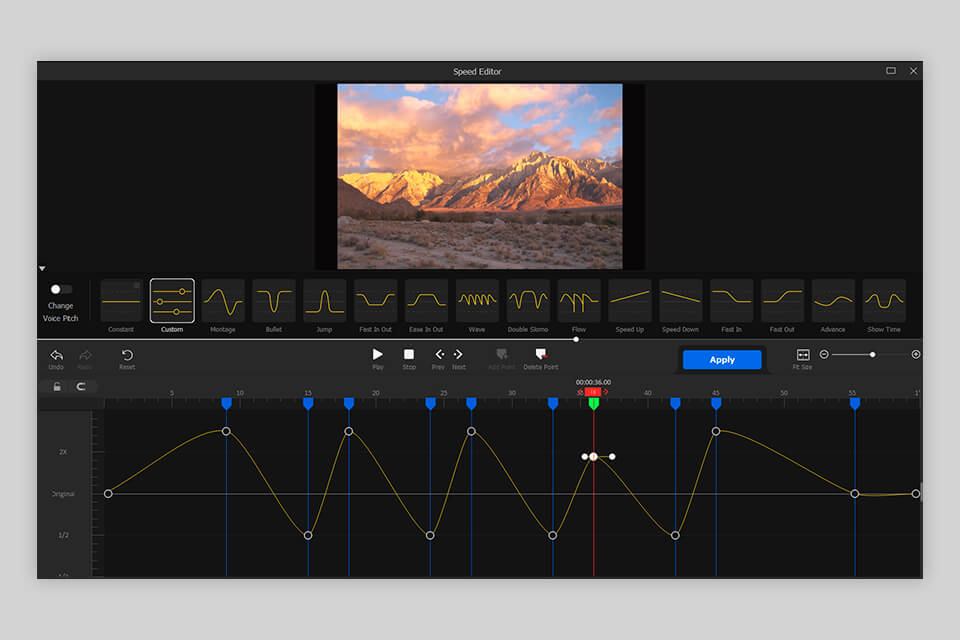 videoproc vlogger software speed control