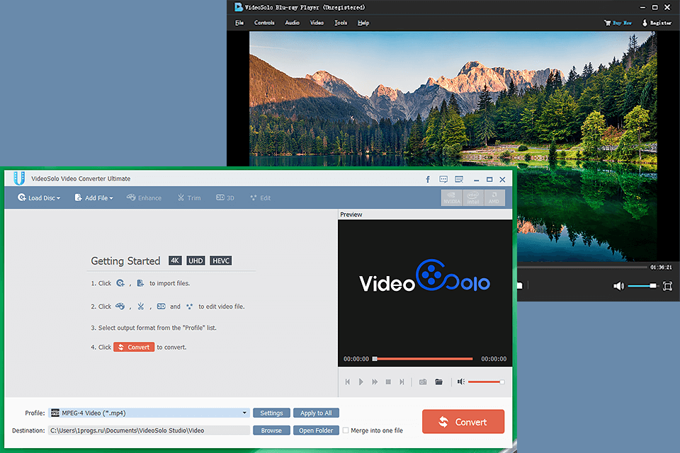 videoolo بلو راي نسخ واجهة البرنامج
