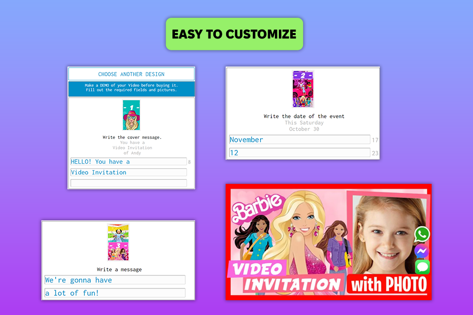 videozas easy to customize interface