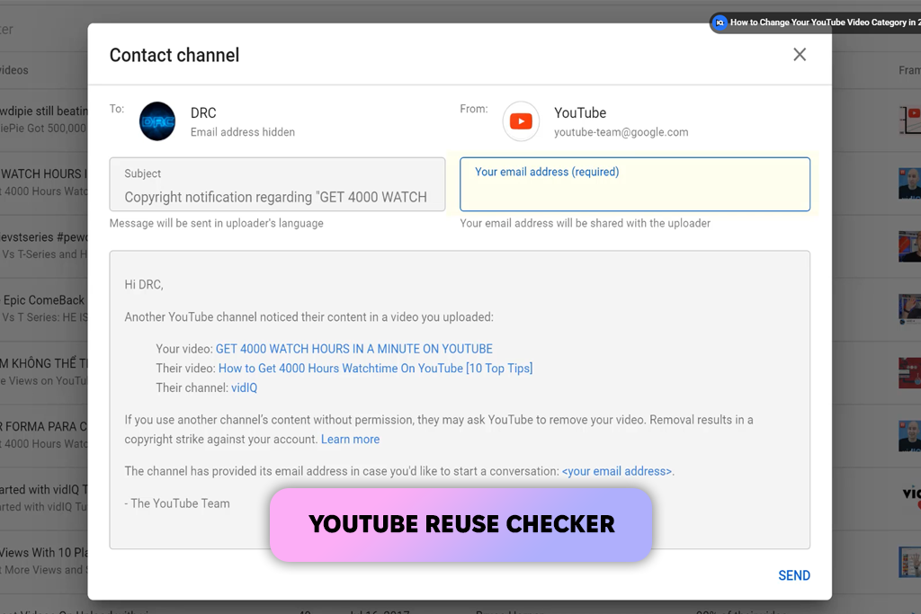 vidiq content reuse checker