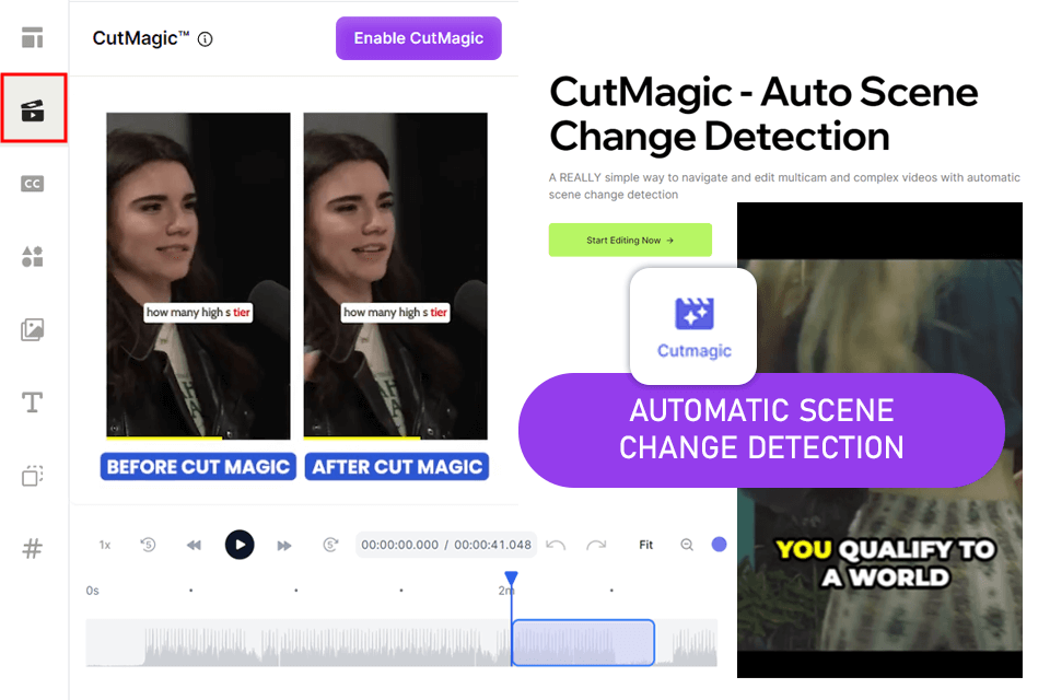 vidyo ai cutmagic feature
