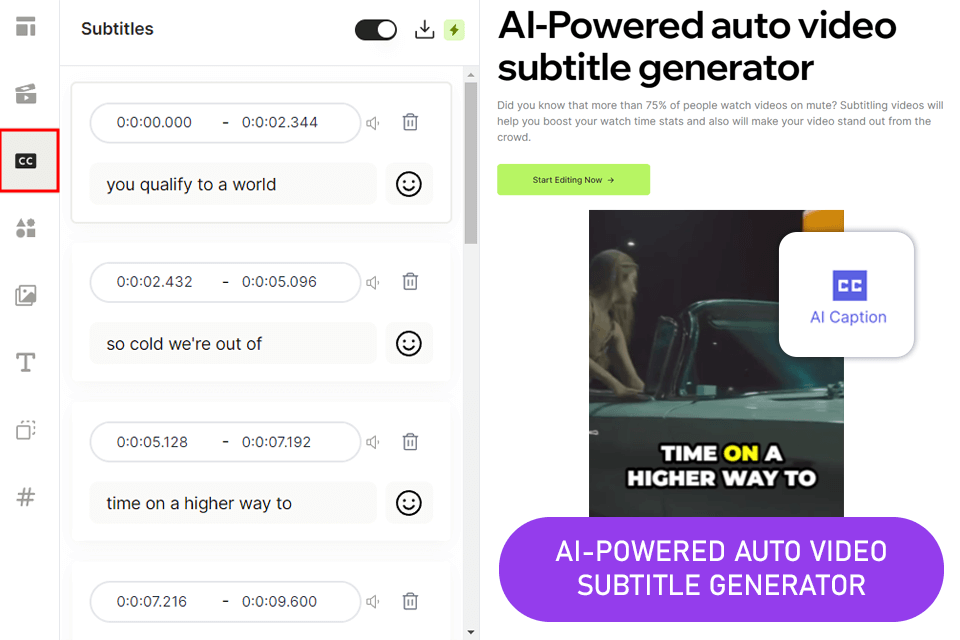 vidyo ai subtitle generator