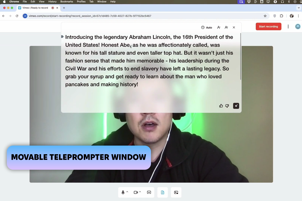 vimeo free online video teleprompter