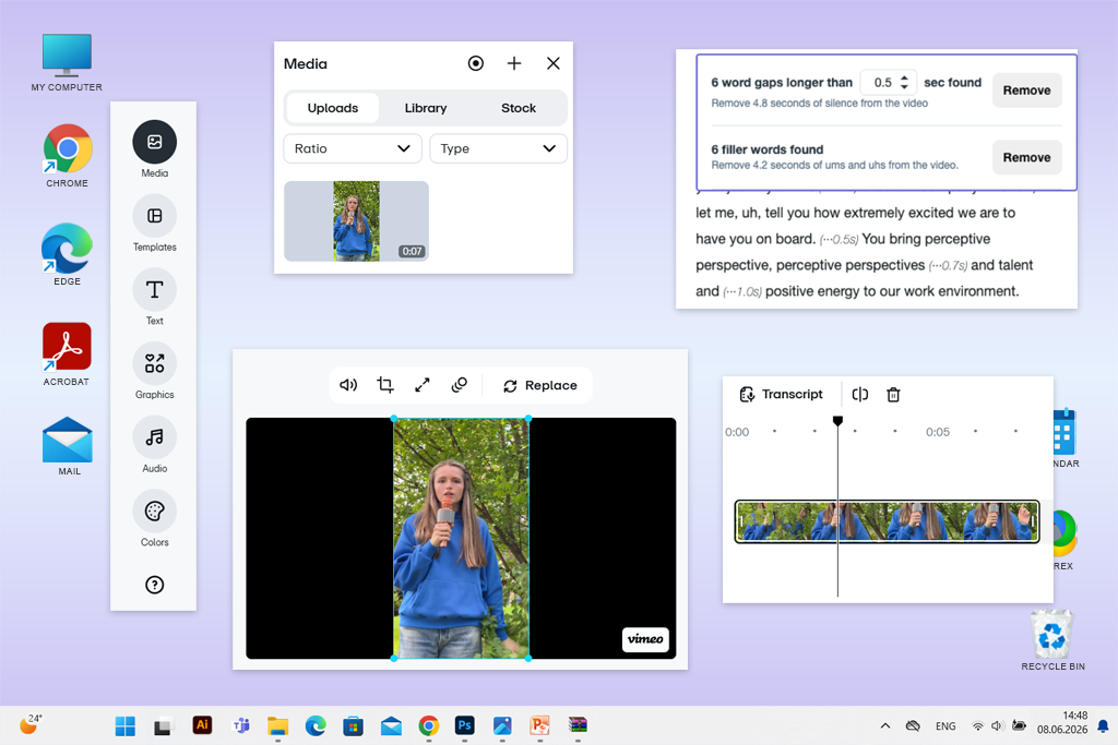 vimeo text-based video editor