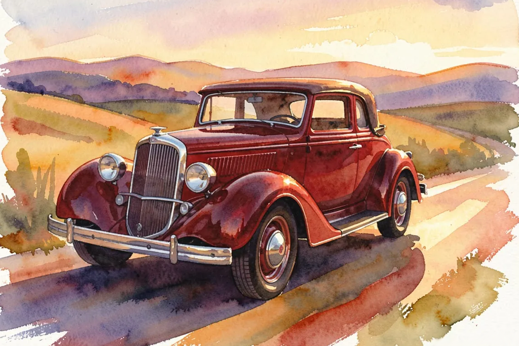 vintage watercolor style