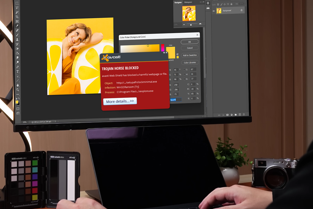 viruses on photographer computer