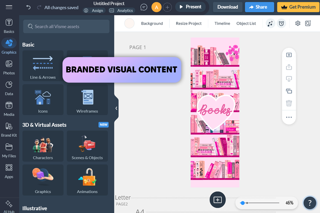 visme bookmark maker