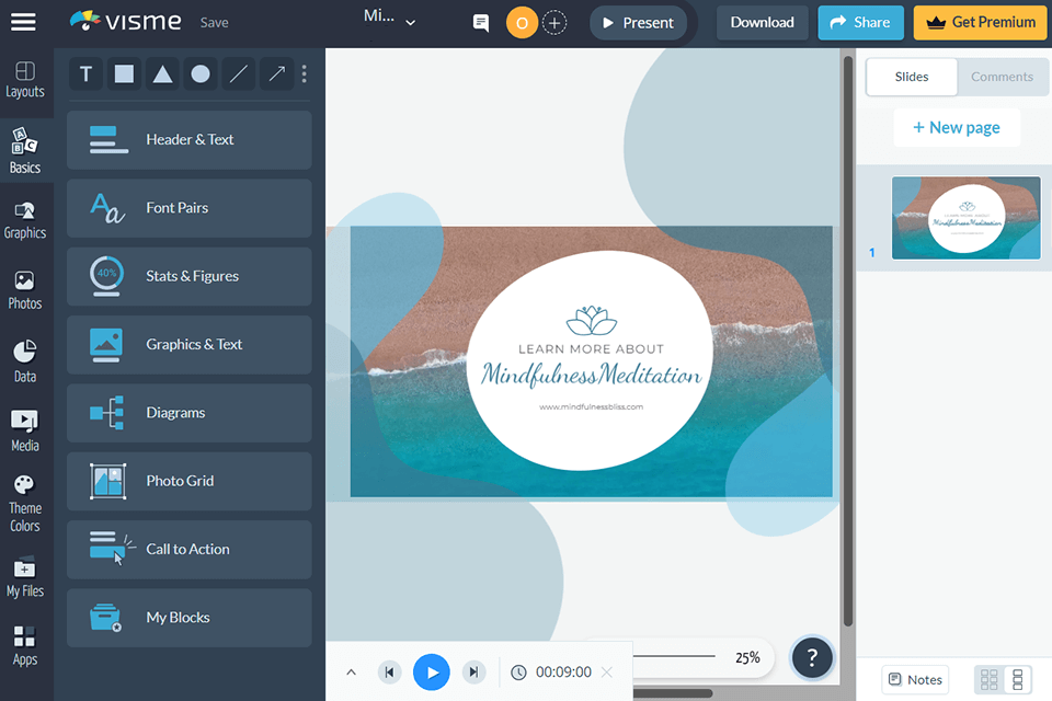visme design huddle alternative interface