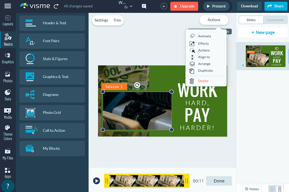visme filmora alternative interface