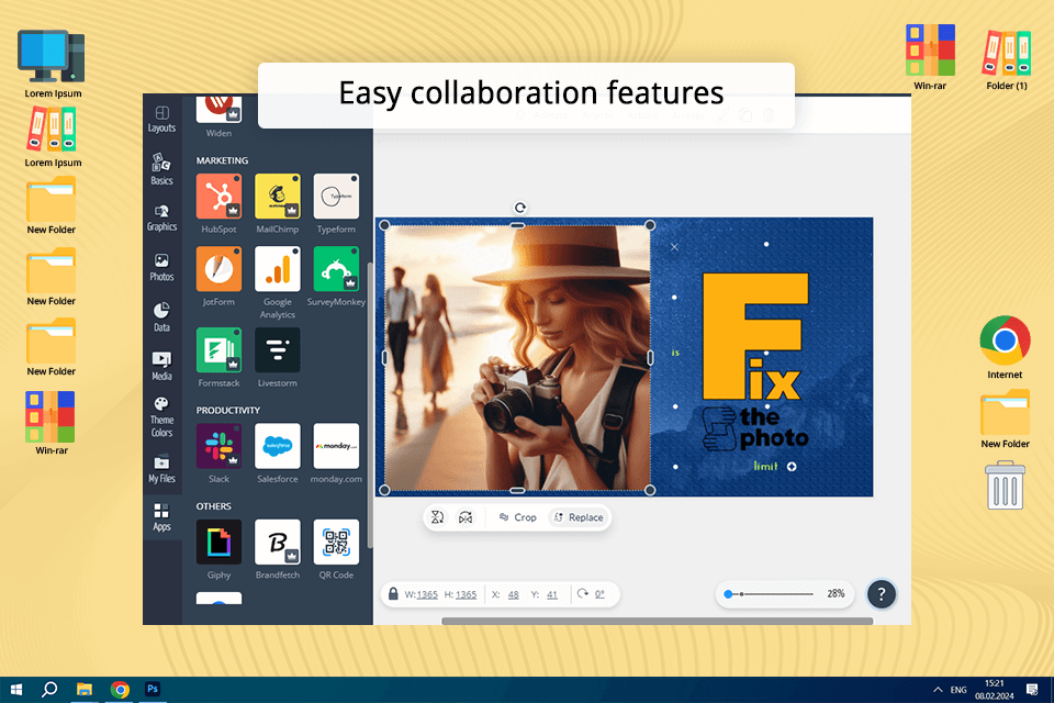 visme sharing options