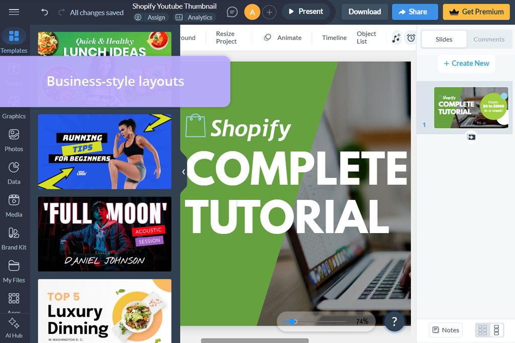 visme thumbnail editor