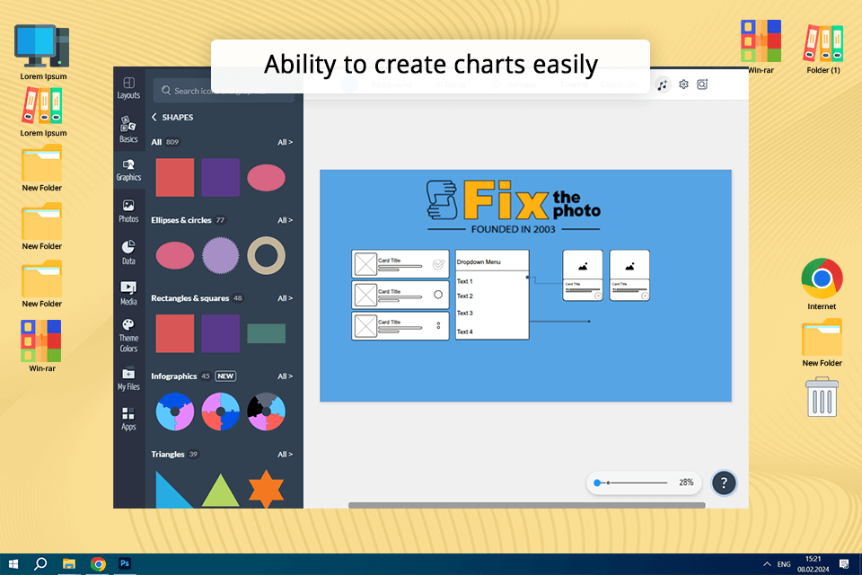visme work with charts
