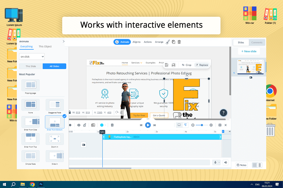 visme work with interactive elements