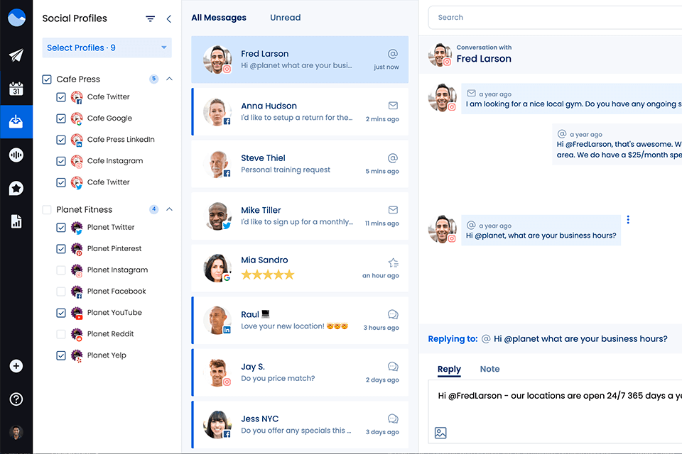 vista social interface engagement