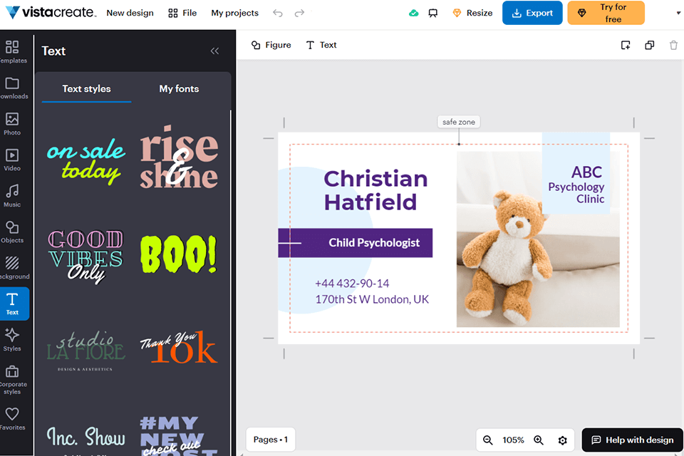 vistacreate canva alternative interface