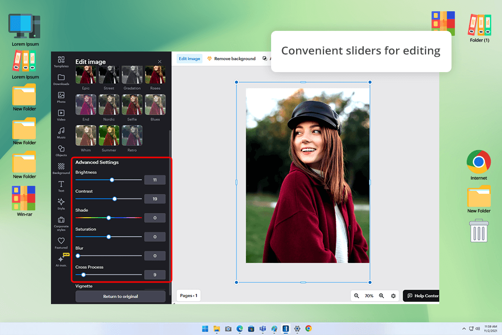 vistacreate free background removal software