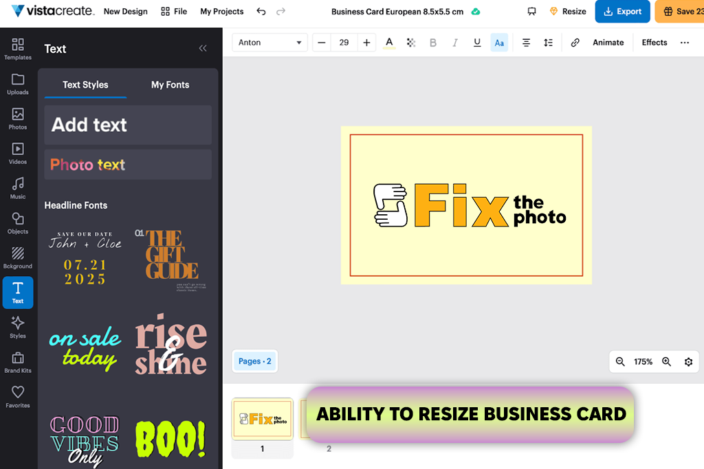 vistacreate software