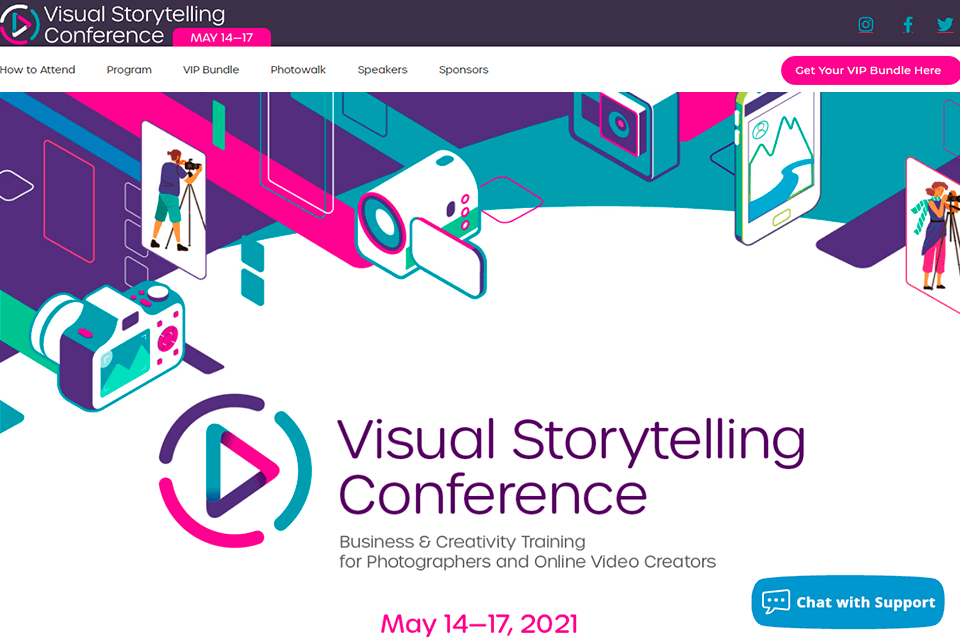 visual storytelling conference interface