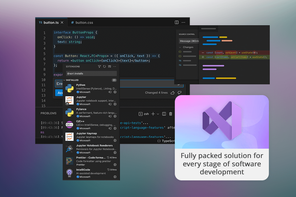 visual studio interface