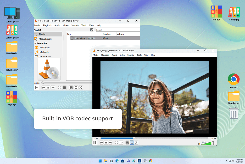 vlc media player vob to mp4 converter