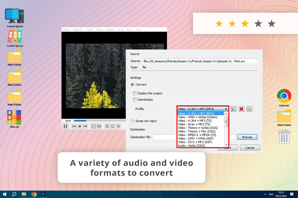vlc mxf to mp4 converter