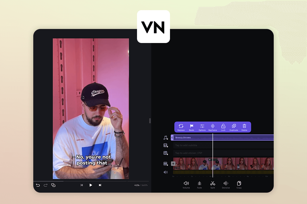 vn videoeditor ipad video editing app