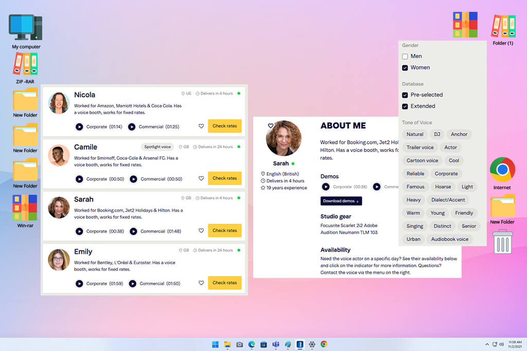voicebooking ai female voice generator