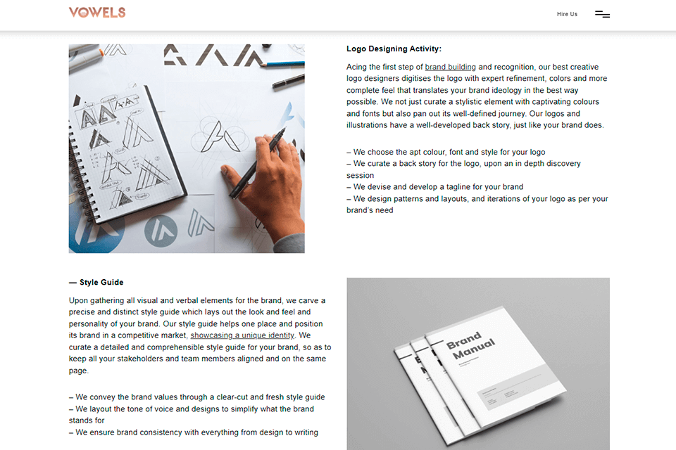 vowels agency logo design