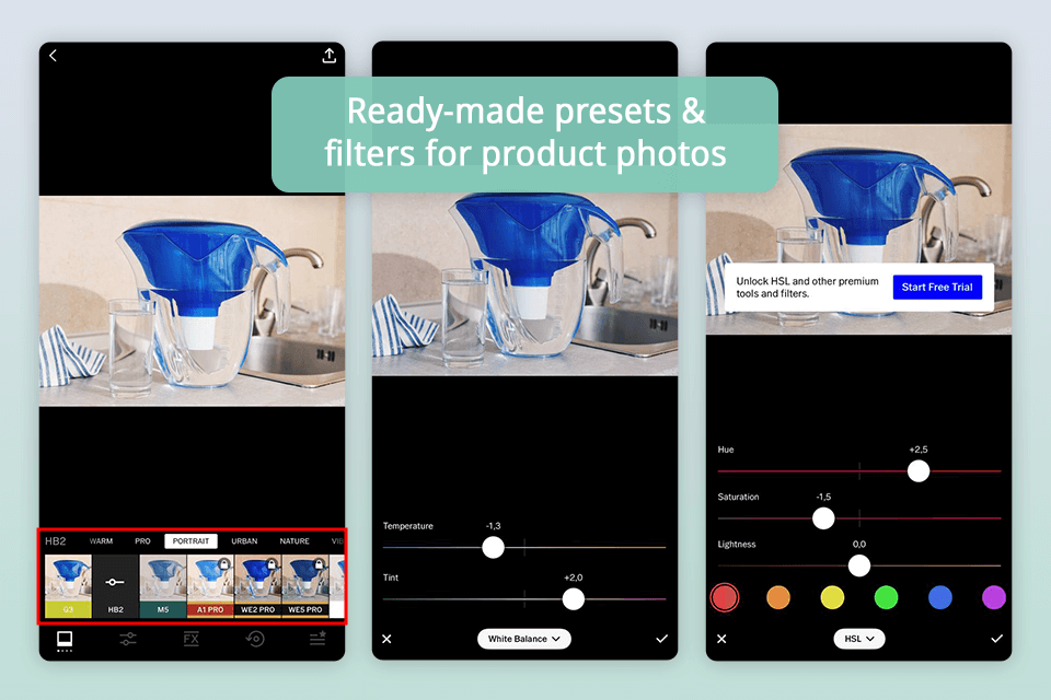 vsco app for product photography