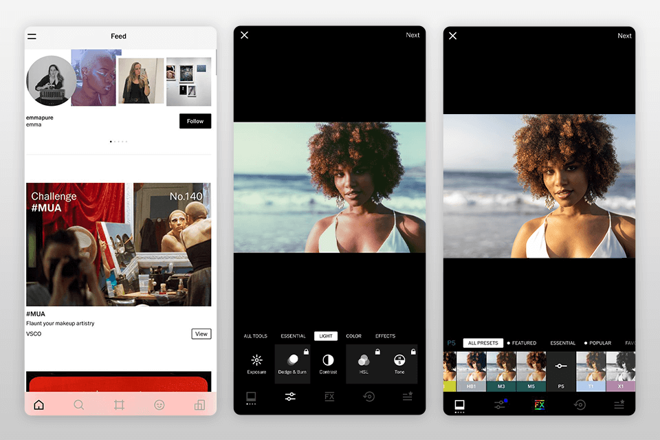 vsco kylie jenner photo app interface