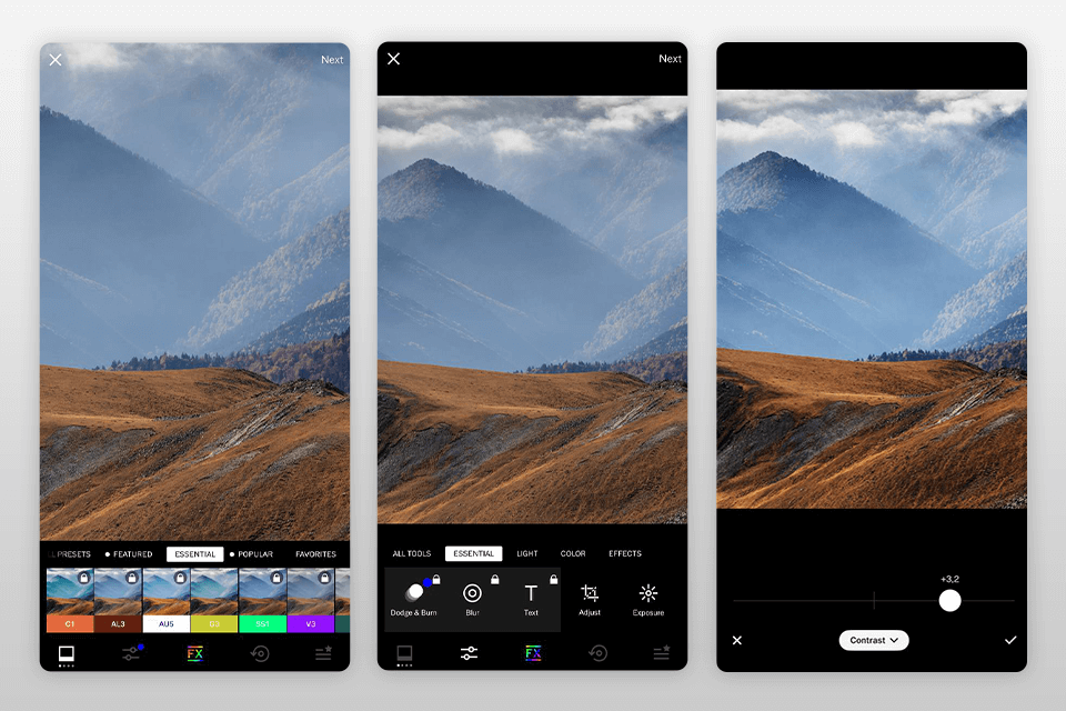 vsco vertical video editor interface