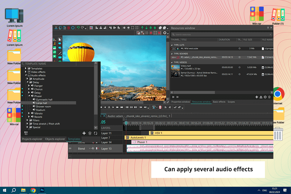 vsdc editor audio editing