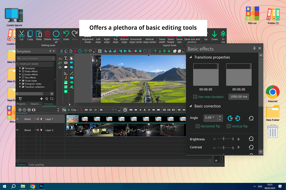 vsdc editor basic tools