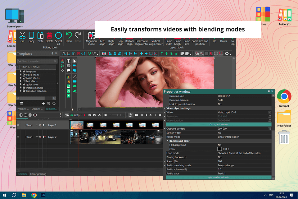 vsdc editor blending modes