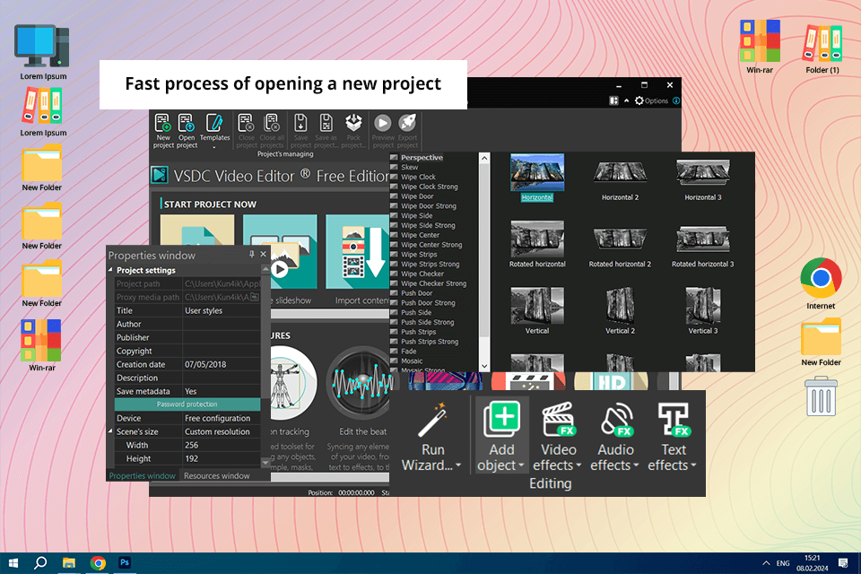 vsdc editor interface