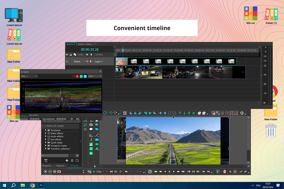 vsdc editor timeline