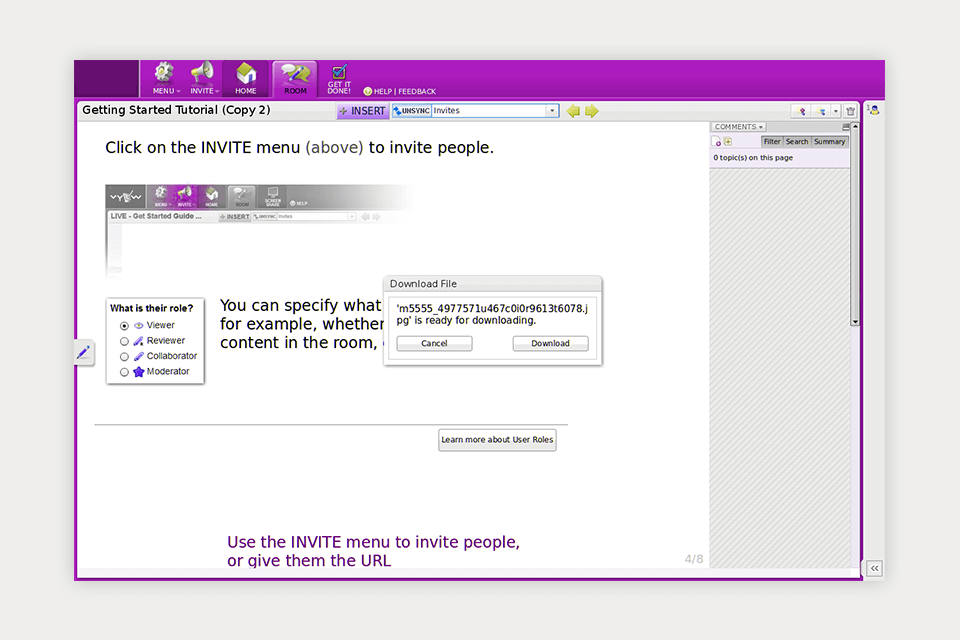 vyew download interface