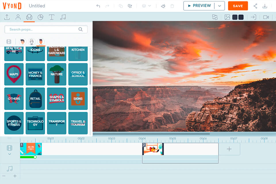 vyond free promo video maker interface
