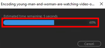wait for rendering to finish to export video from premiere pro