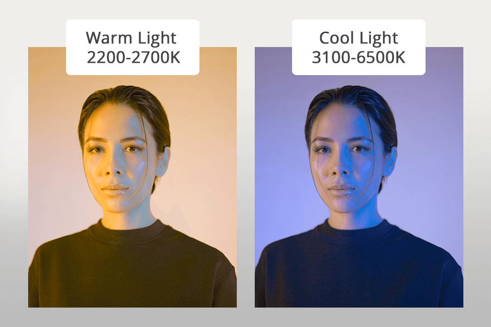 warm and cool lighting for streaming