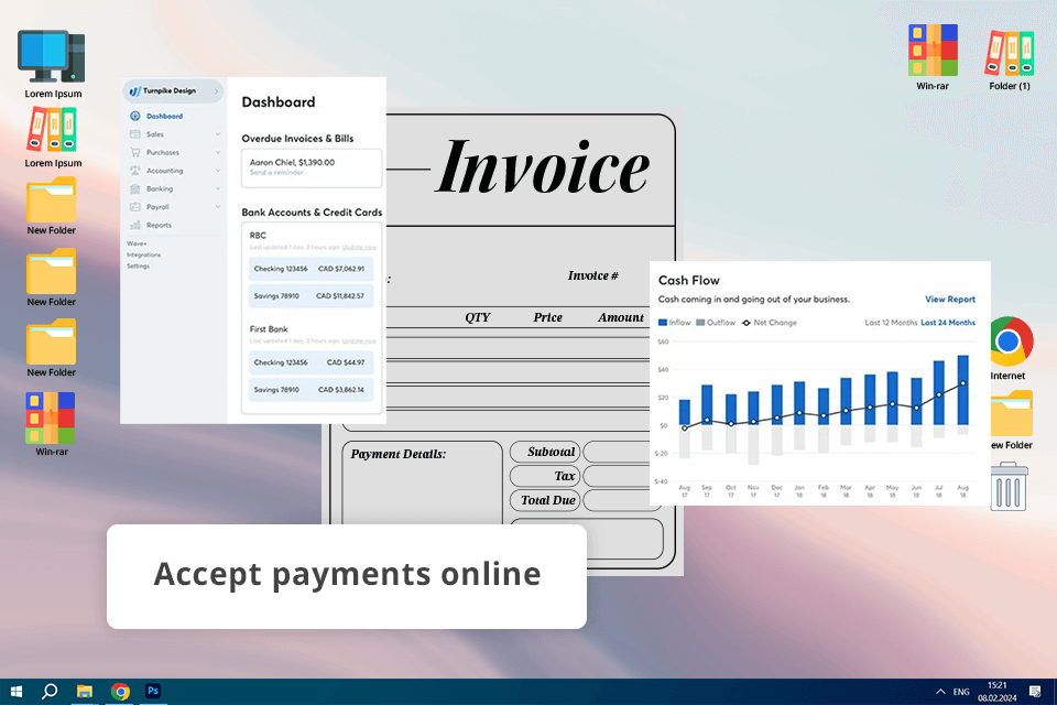 wave invoice software for small business interface