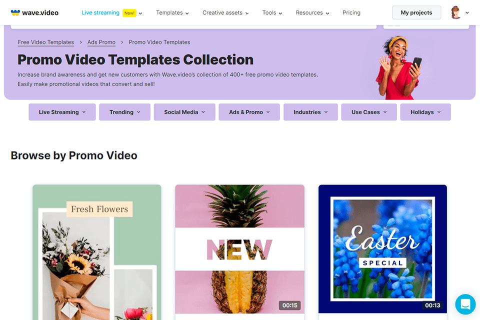 wave video templates