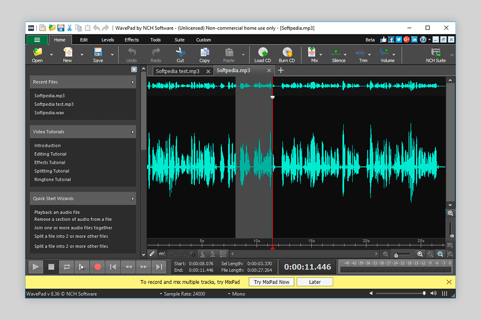 wavepad audacity alternative interface