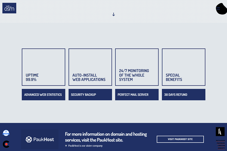 we are osm company domain hosting
