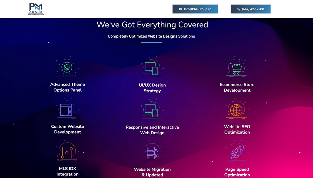 pnm group creative agency web development and design